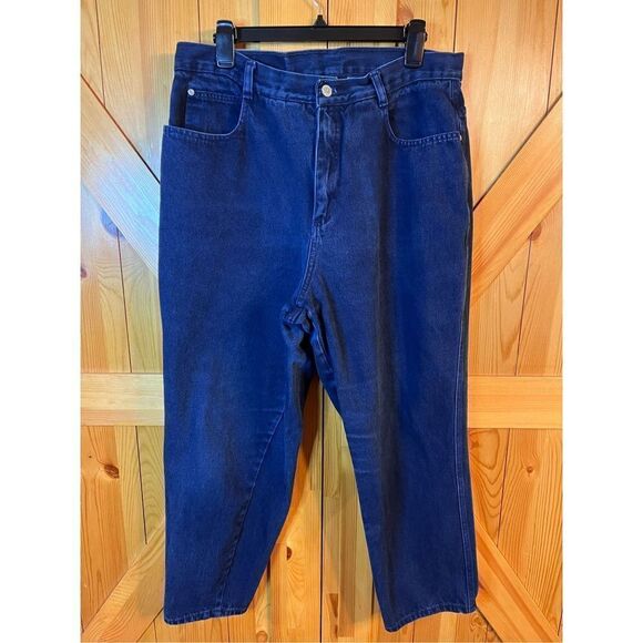 Vintage Gitano Jeans Womens 34/20W Short Blue High Waist Tapered Leg 80s 90s (20 - Picture 1 of 7